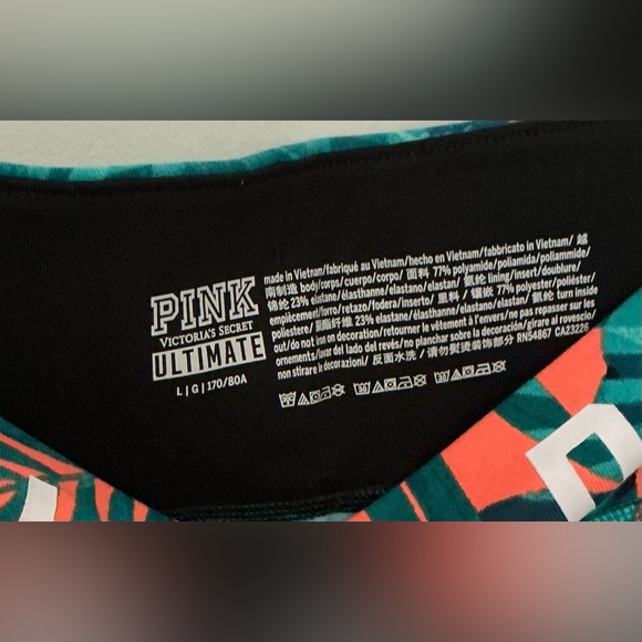 Pink Victoria Secret Vibrant Tropical Hoodie Leggings, and Top Set - Picture 6 of 8